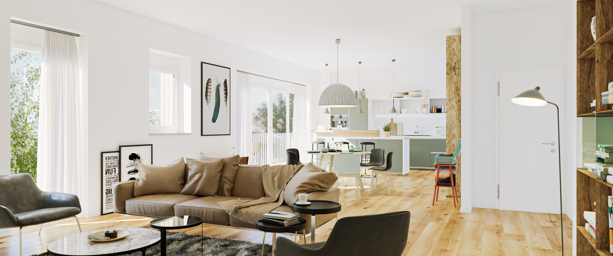  modern luxury european apartment loft with scandinavian furnitur